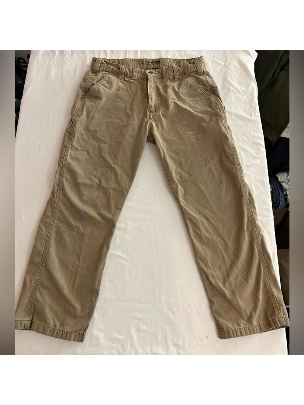 Carhartt Relaxed Fit Tan Twill Utility Work Pants 38X30 BN0324-Men’s